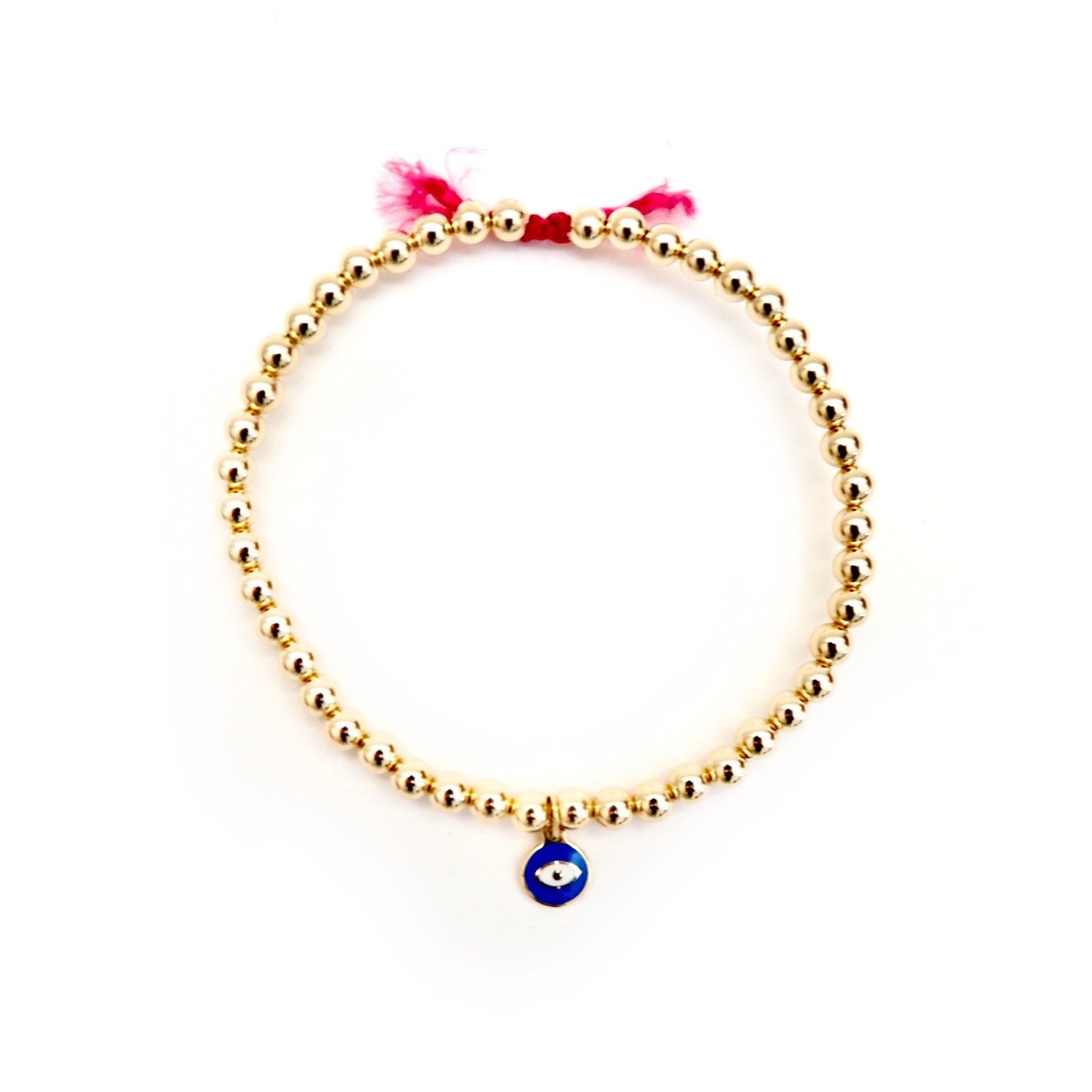 14k gold evil eye charm bracelets