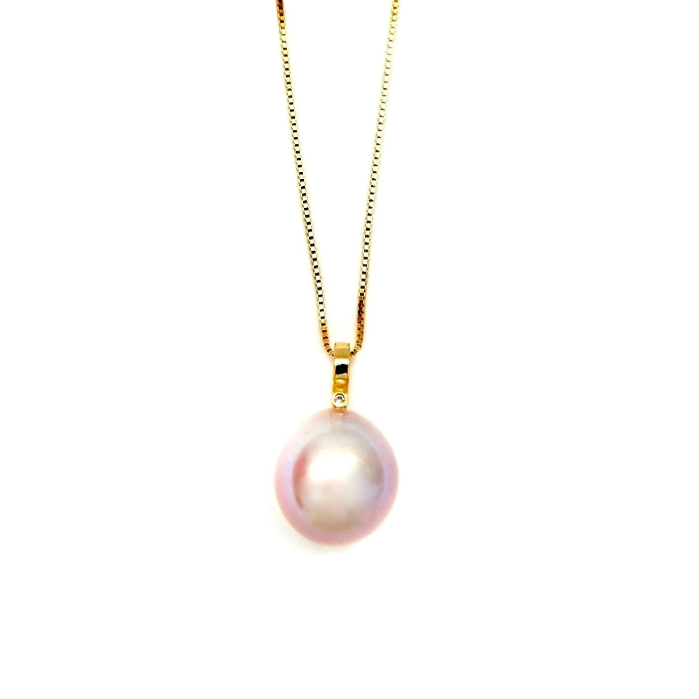 my pink pearl pendant necklace