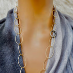 italian gold oval necklace