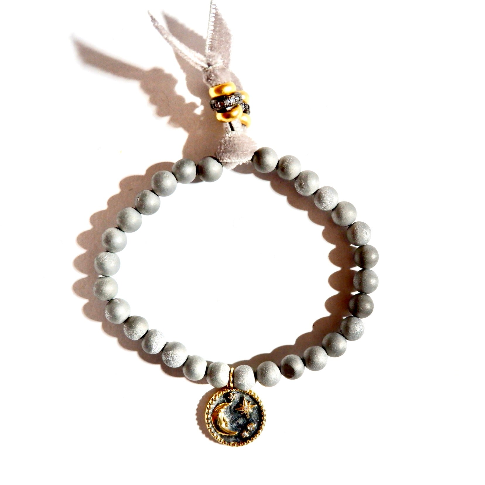 gray druzy twin set bracelet