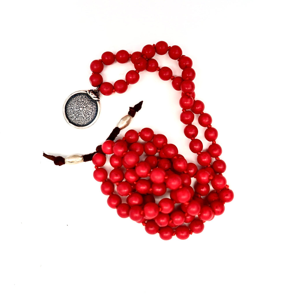 vintage tibetan wheel mens necklace