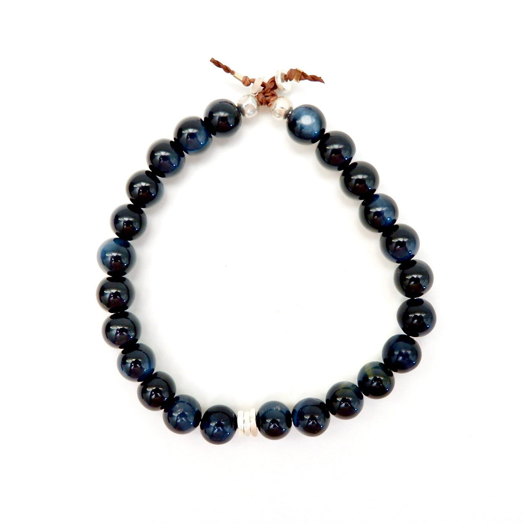 simple chic tigers eye mens bracelet