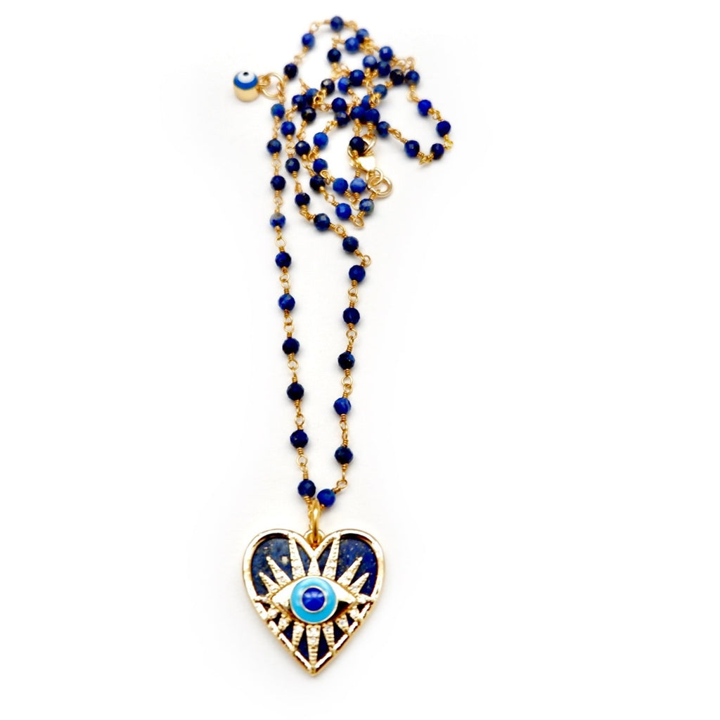 my lapis heart necklace