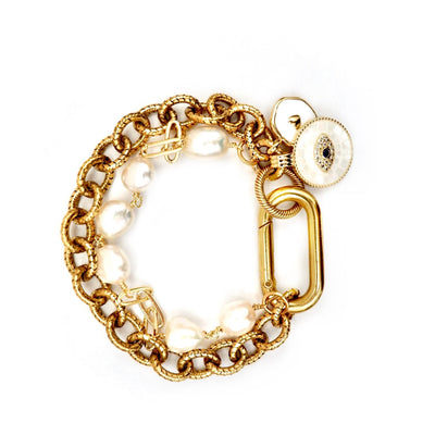 vintage pearl chain bracelet