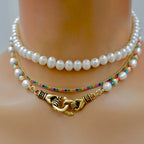 my hand in hand pearl choker