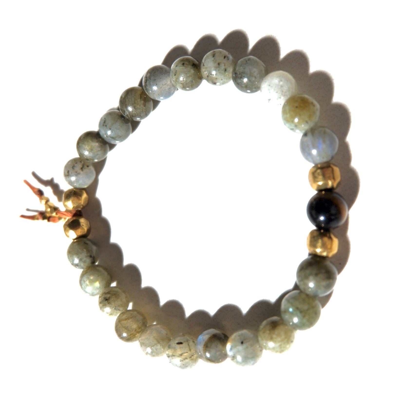 labradorite tigers eye mens bracelet