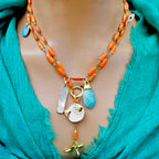 my vintage orange necklace