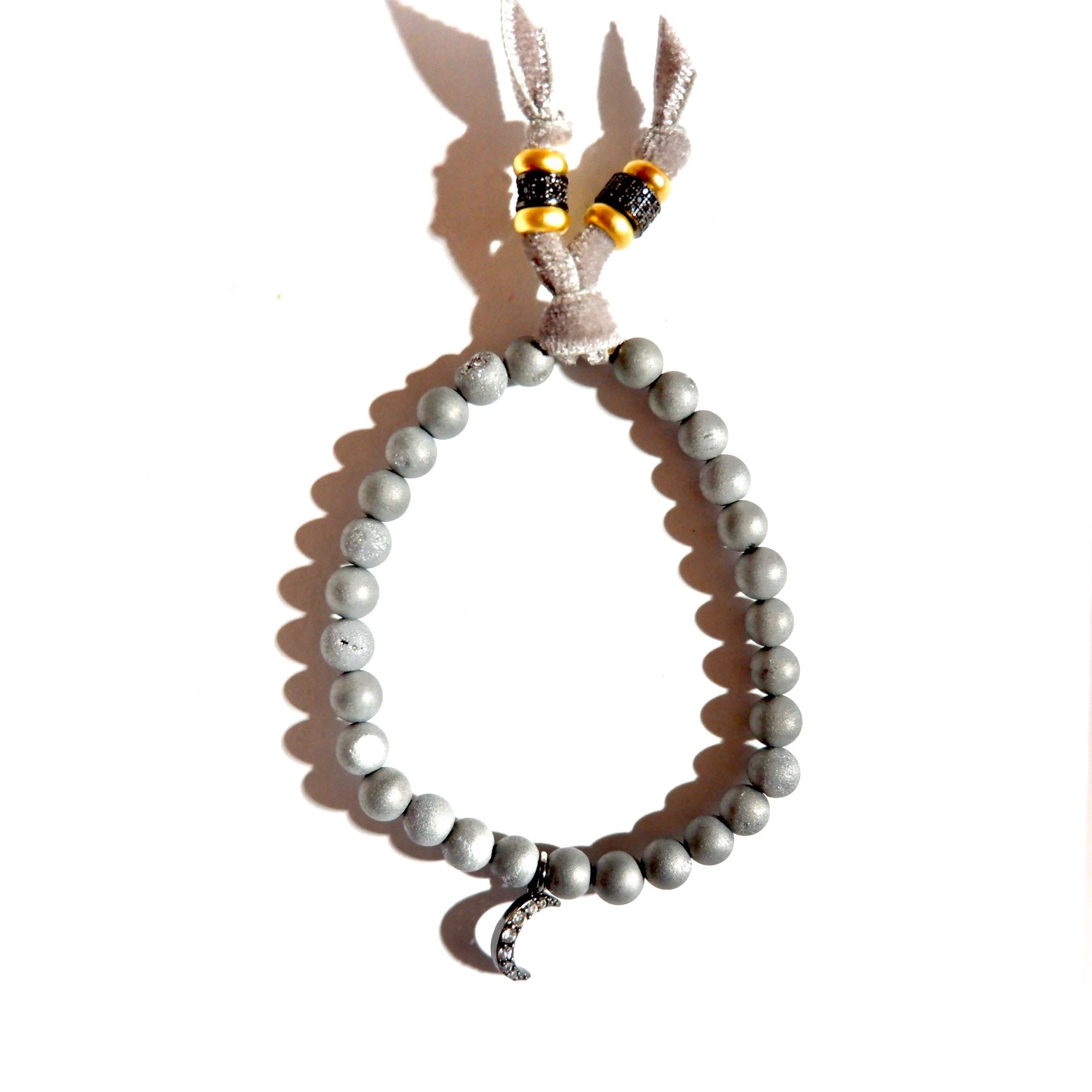 gray druzy twin set bracelet