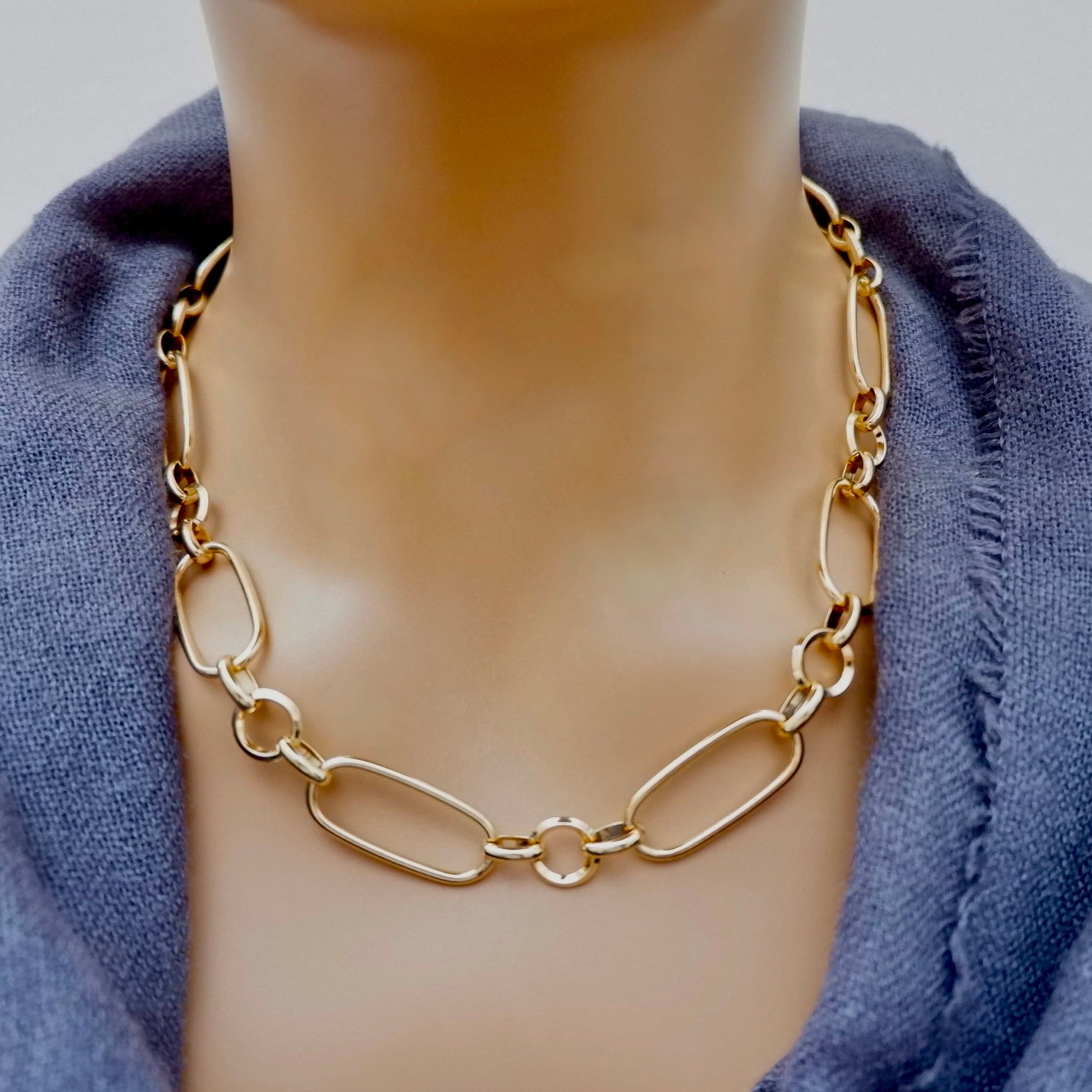large links chain necklace