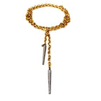 double spikes necklace