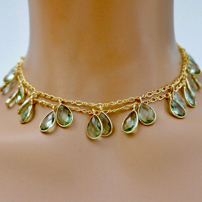 citrine sweet drops necklace