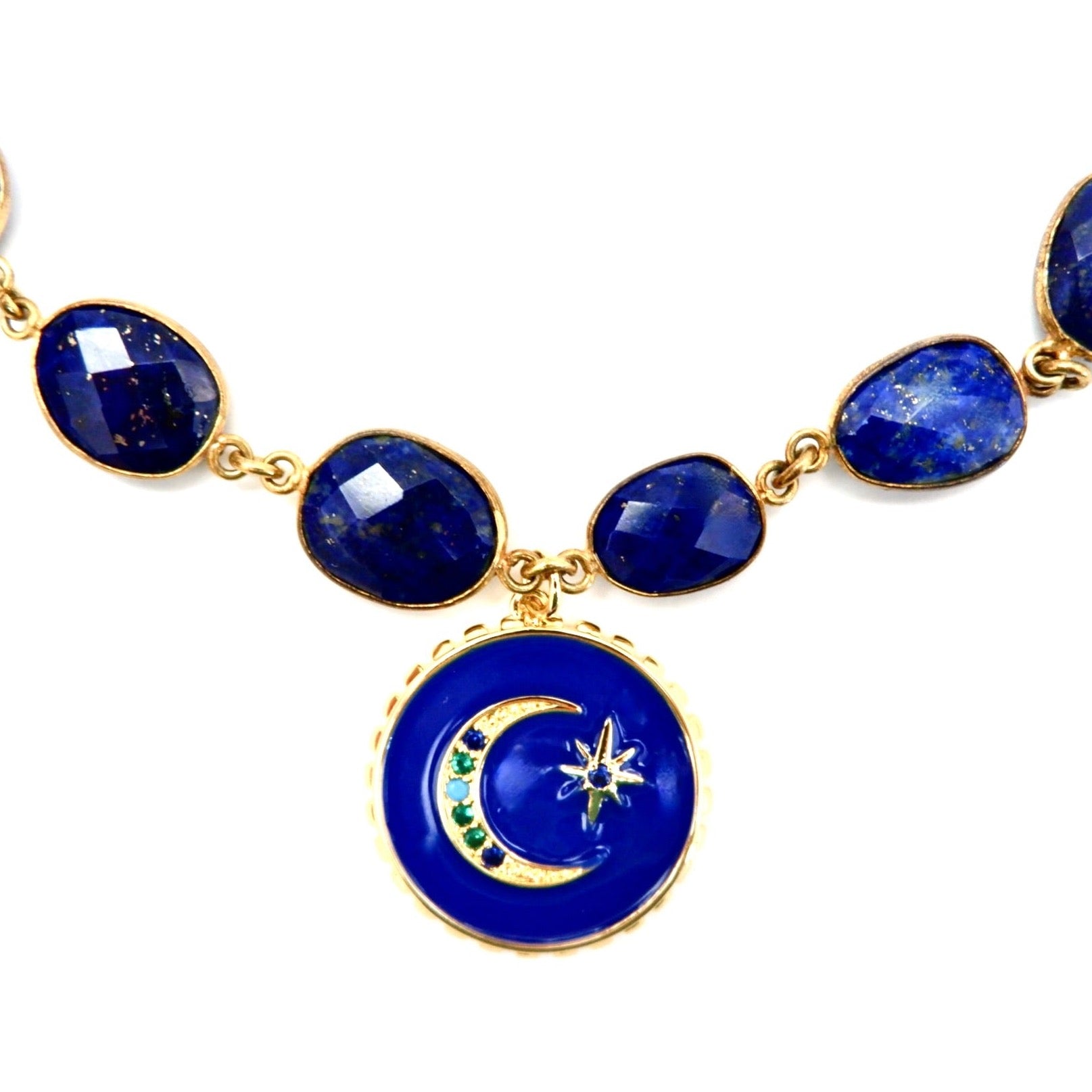 lapis moon and star necklace