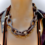 brown links necklace