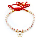 vintage charm pearl choker necklace