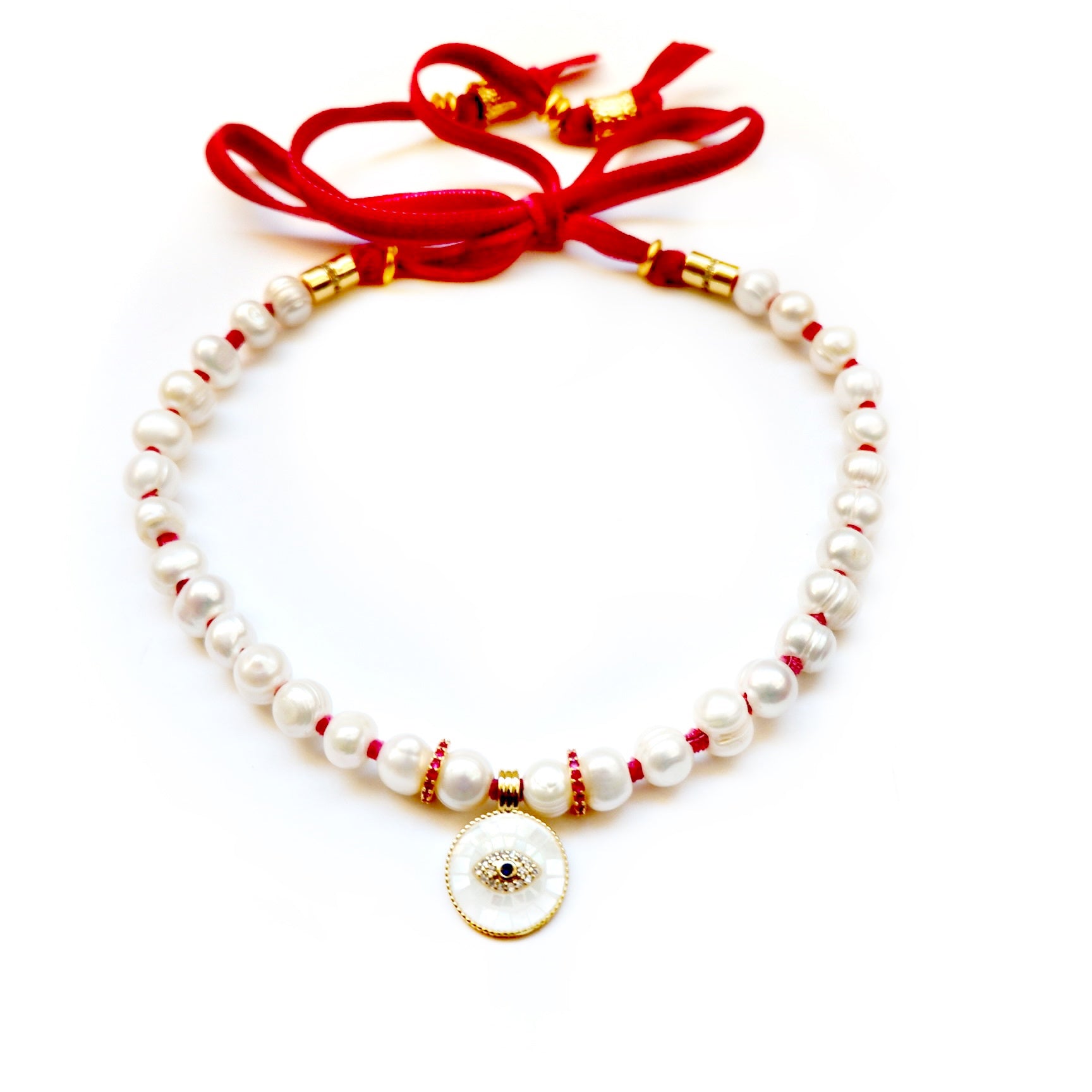vintage charm pearl choker necklace