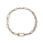 linked pave necklace