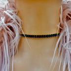 crystal and chain toggle choker