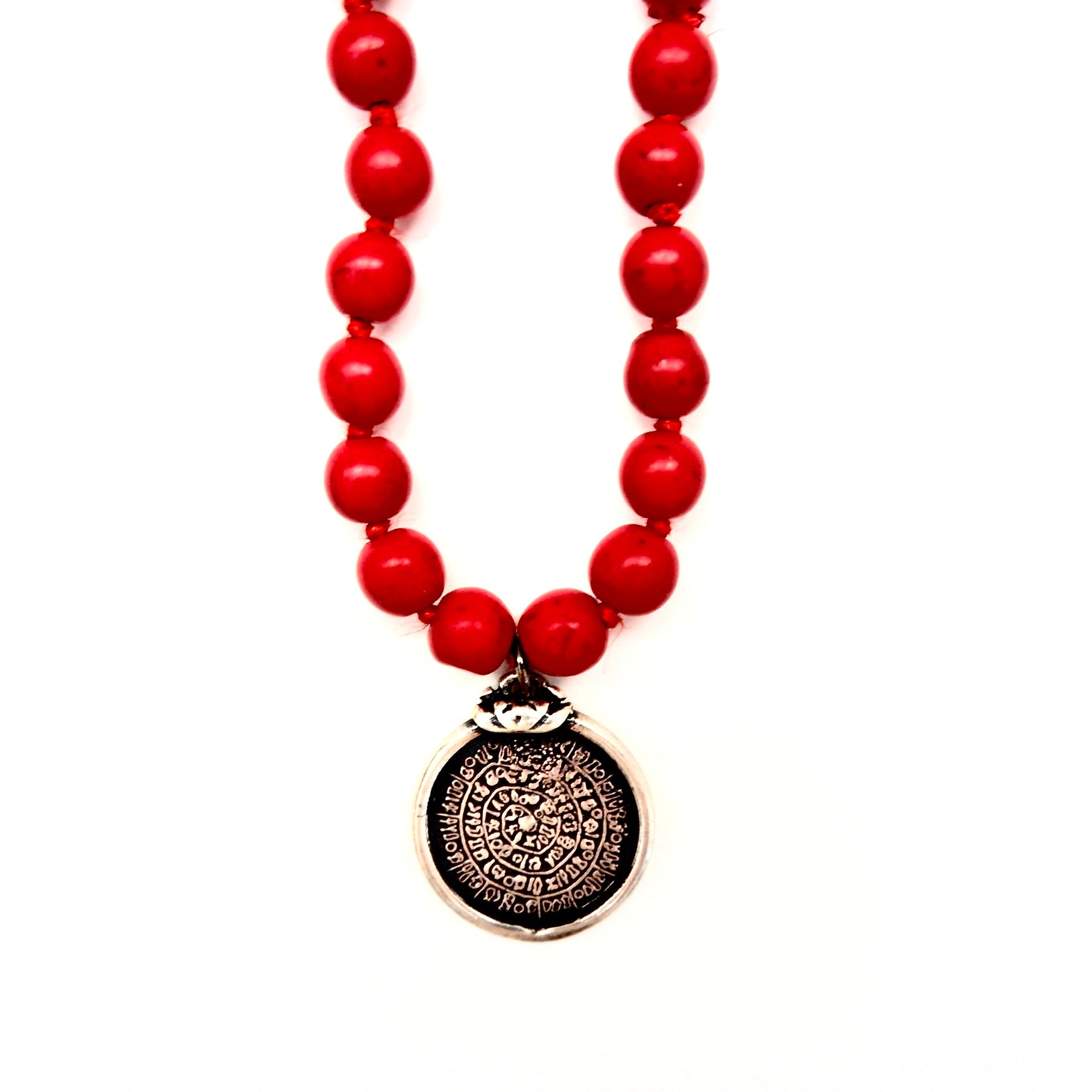 vintage tibetan wheel mens necklace
