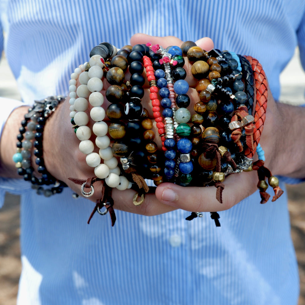 capri green mens bracelet