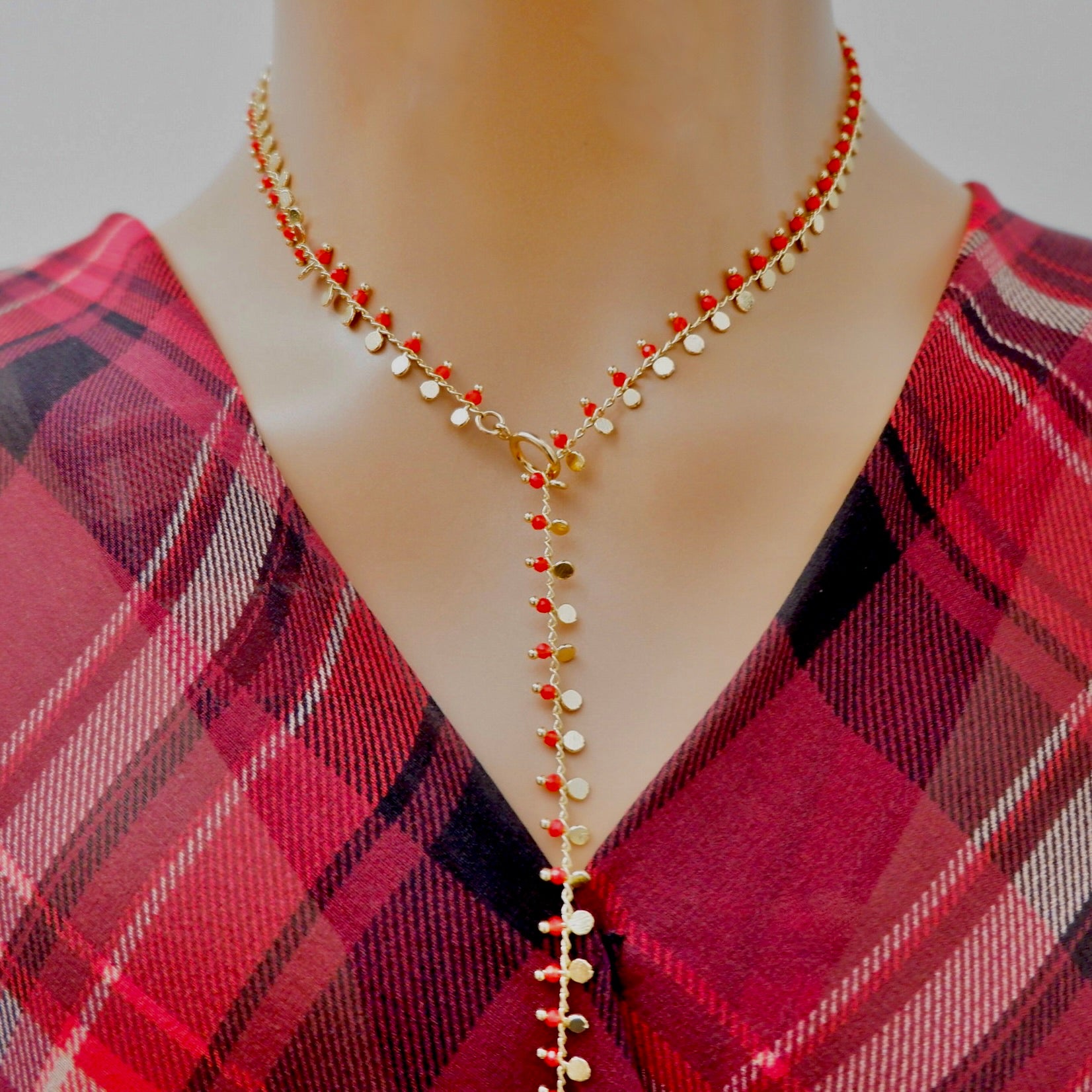 my red butterfly necklace