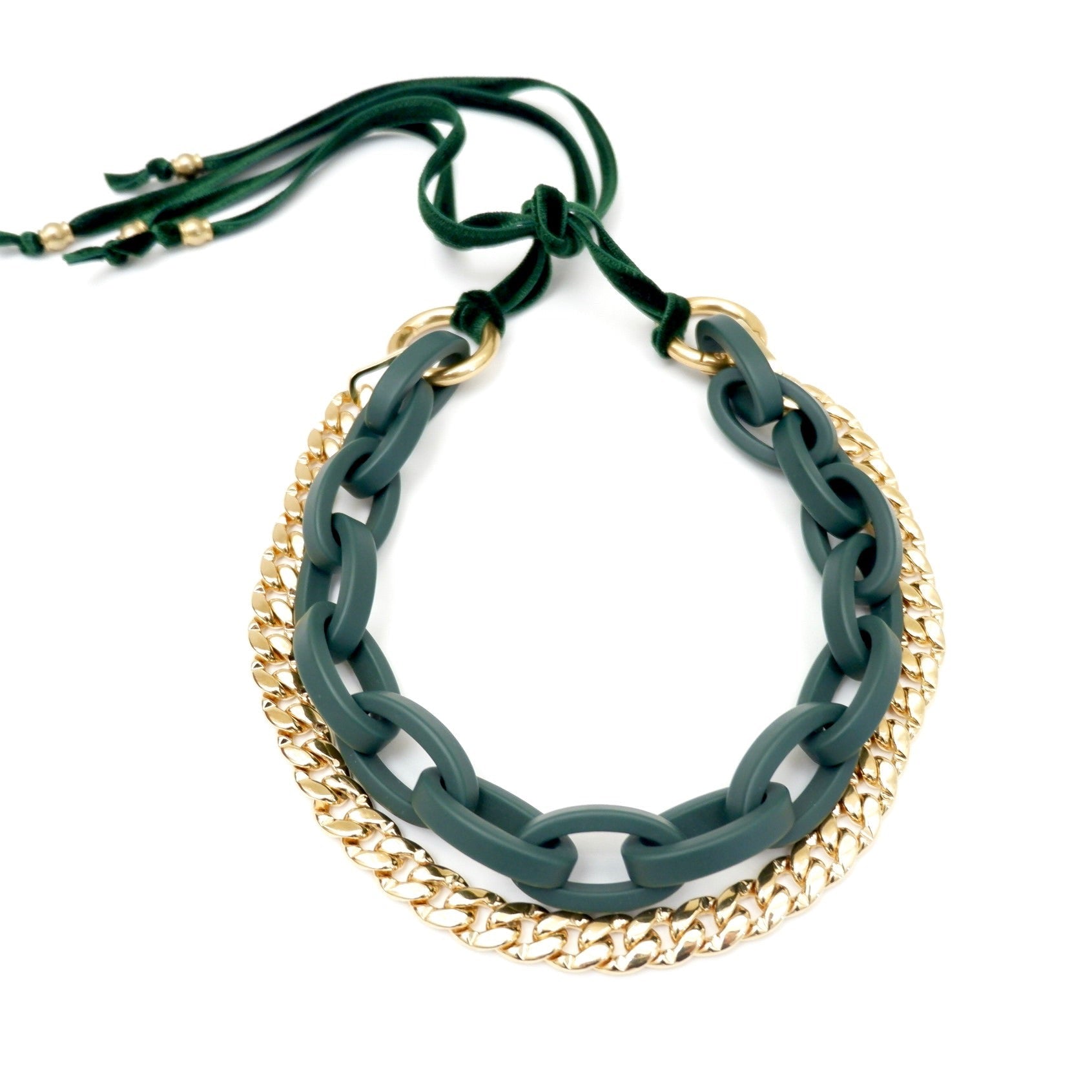 green links necklace