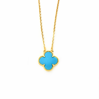 turquoise clover necklace