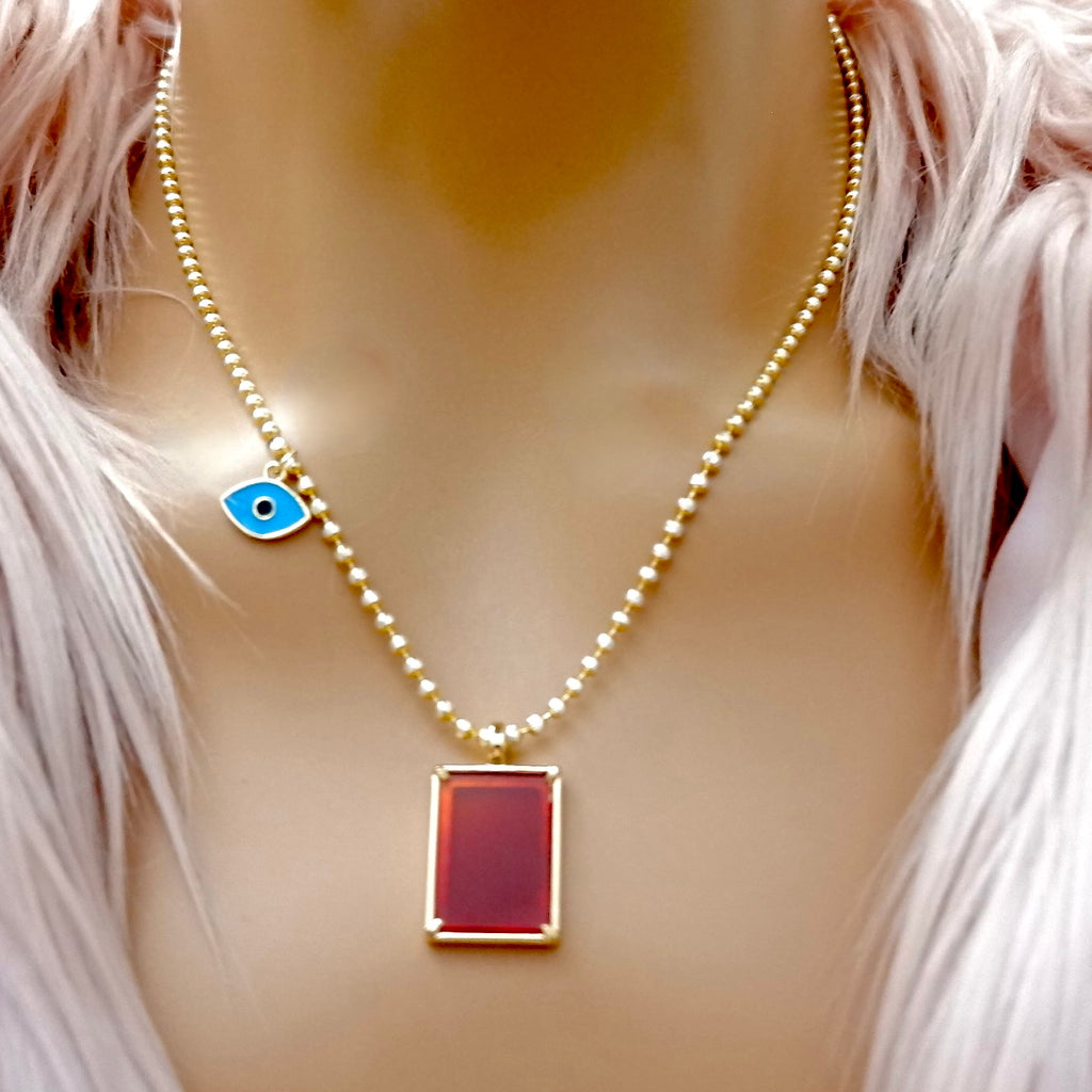 carnelian pendant necklace