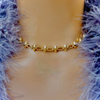 mini spikes chain necklace