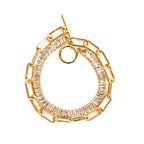 crystal and chain toggle choker