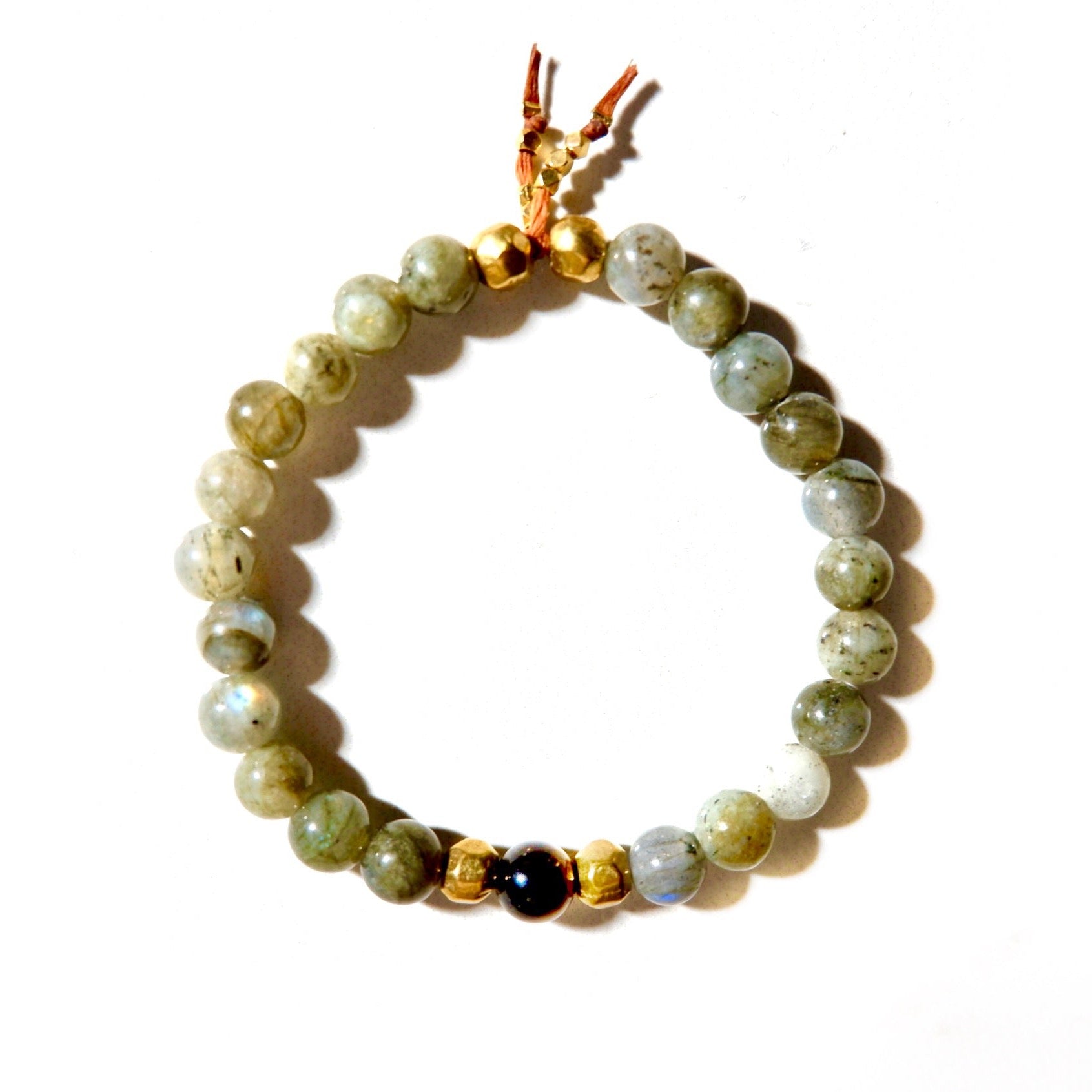 labradorite tigers eye mens bracelet