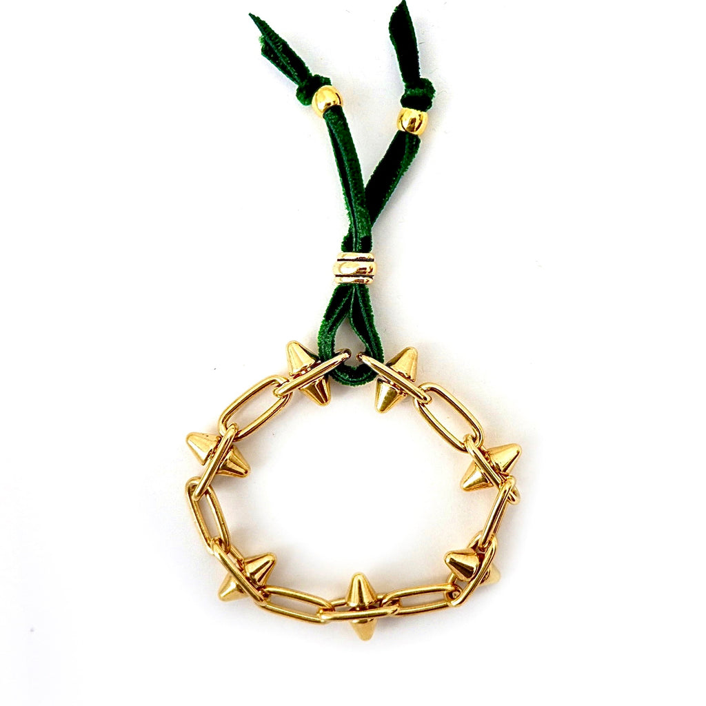 emerald crush spikes bracelet