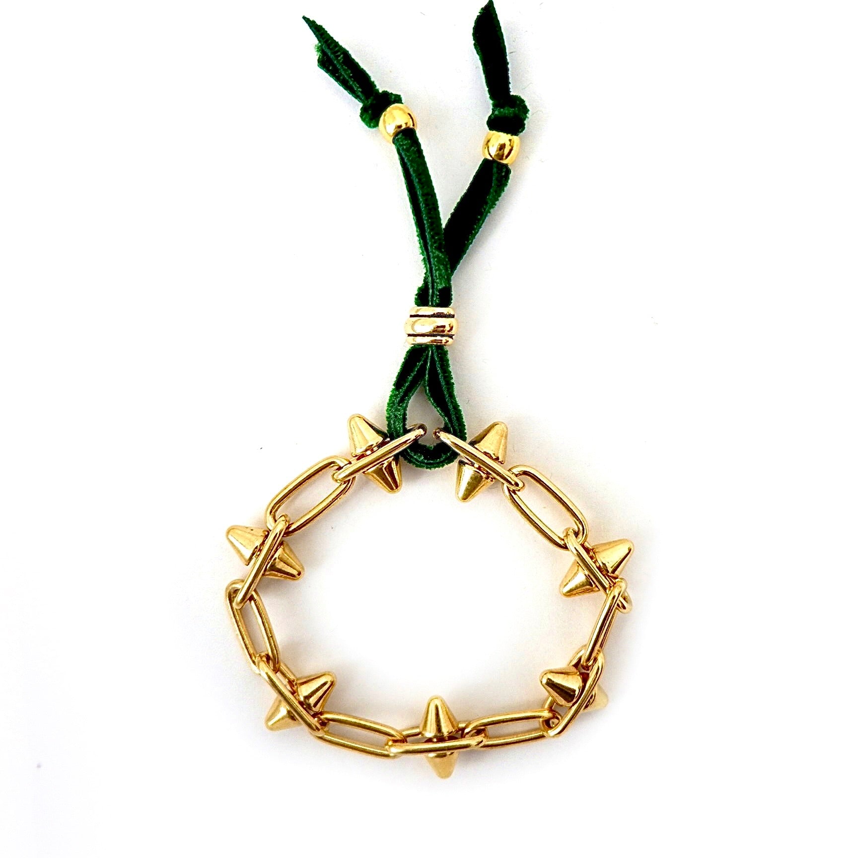 emerald crush spikes bracelet