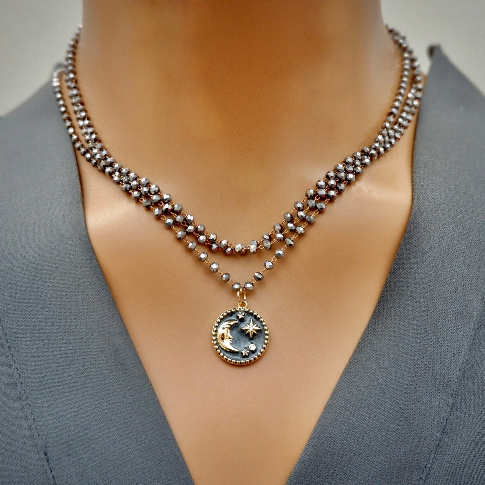 star moon shimmer necklace