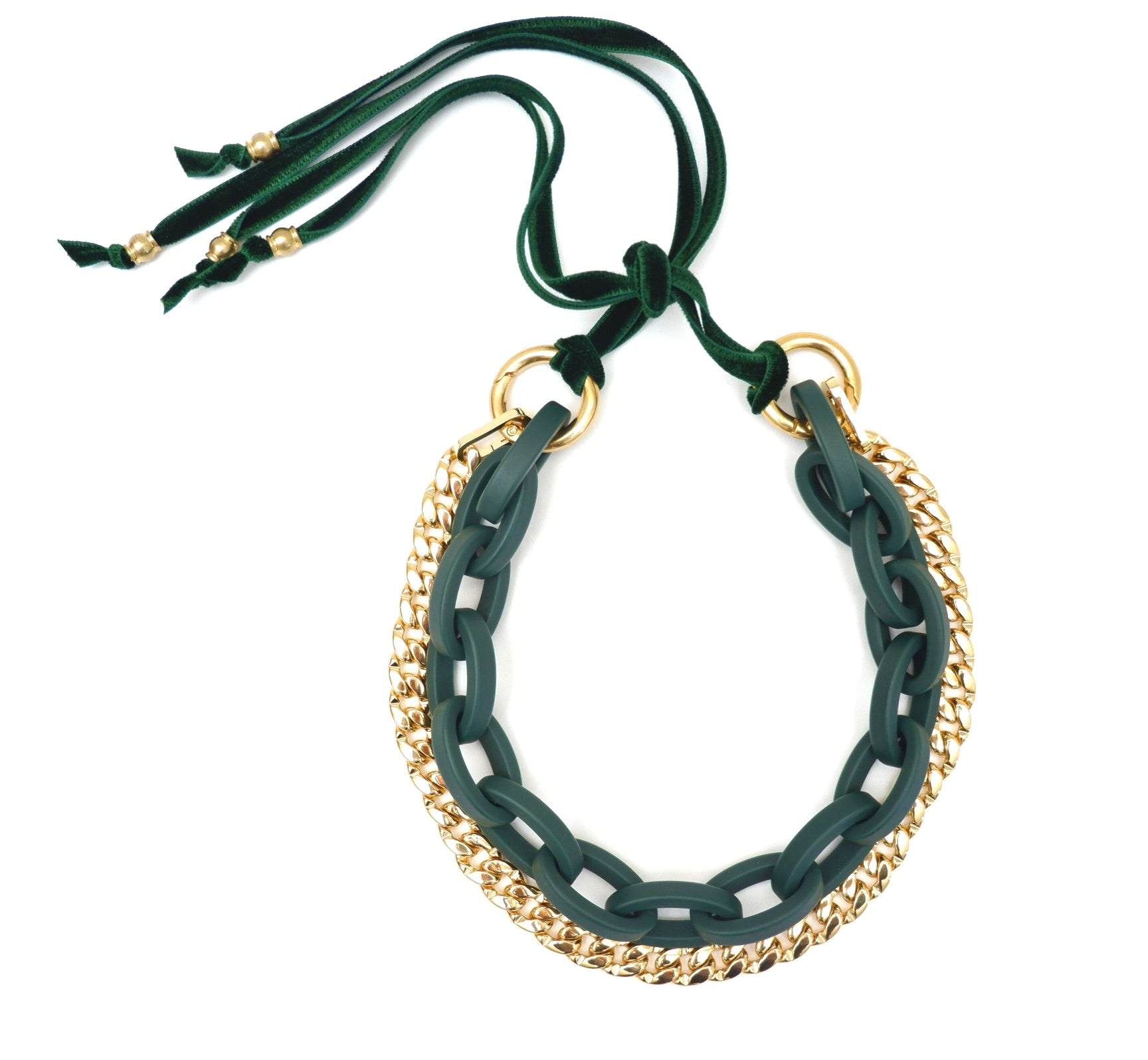 green links necklace