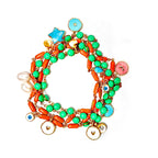 my vintage green happy necklace
