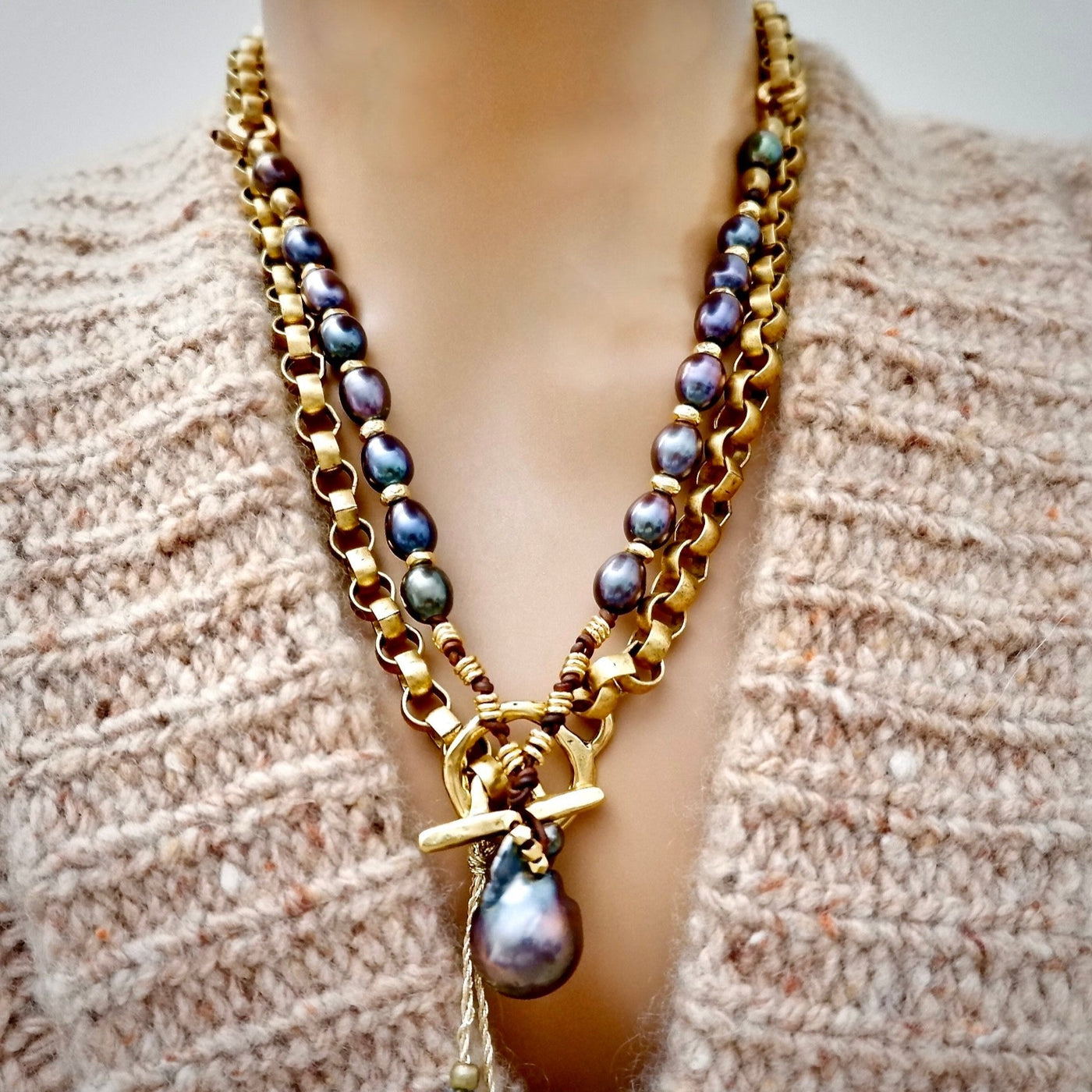 vintage art baroque pearl necklace