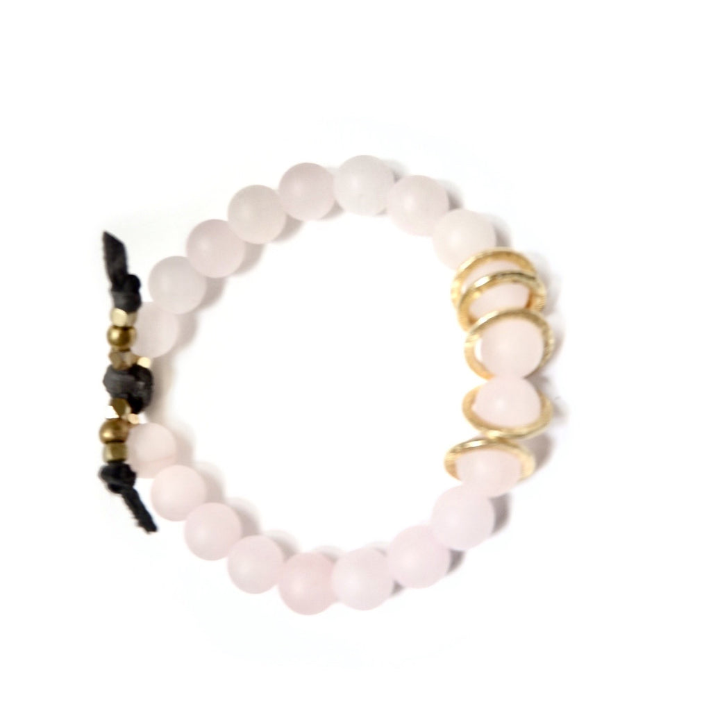 five little loves rose quartz bracelet