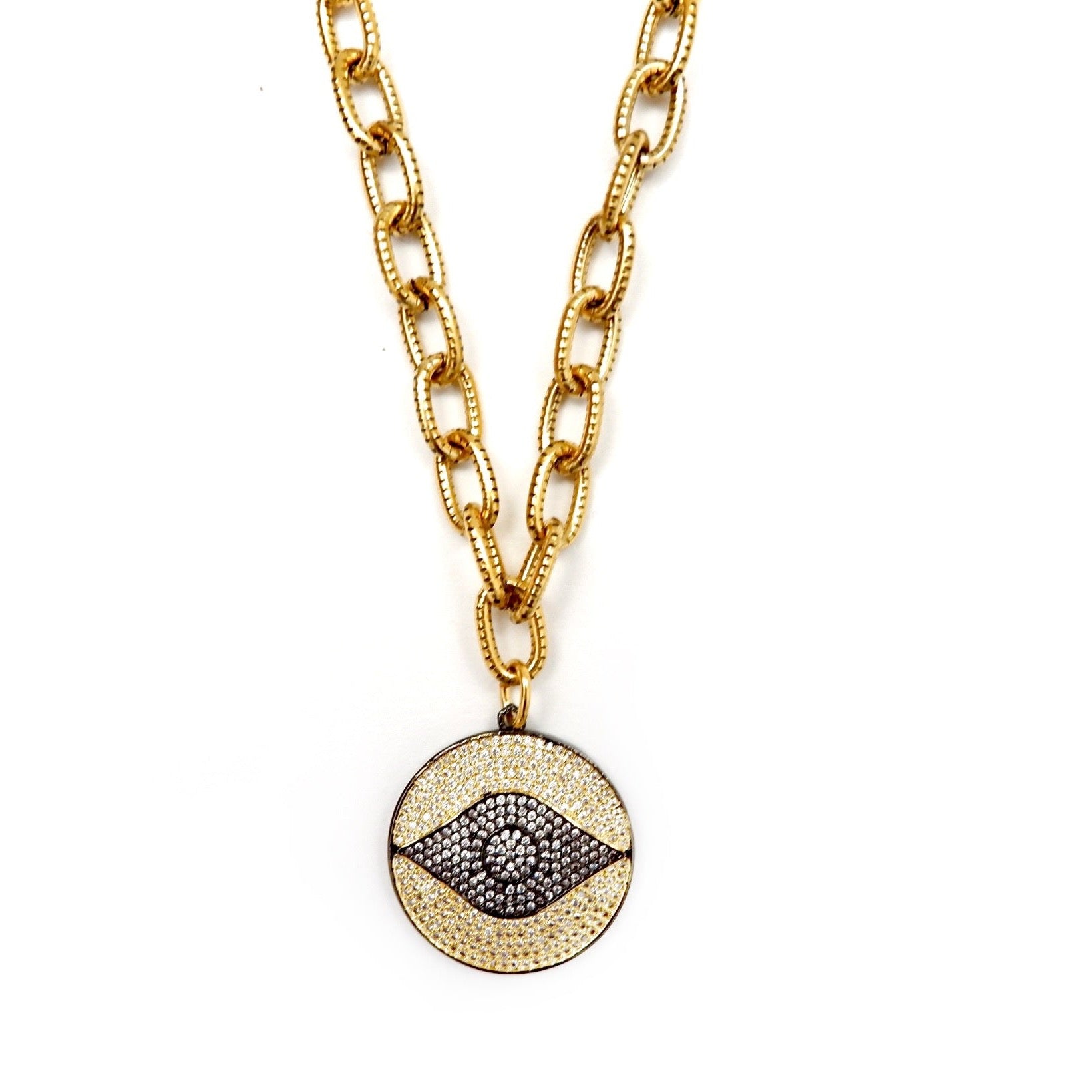 my giant evil eye necklace