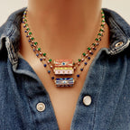 blue agapi choker necklace