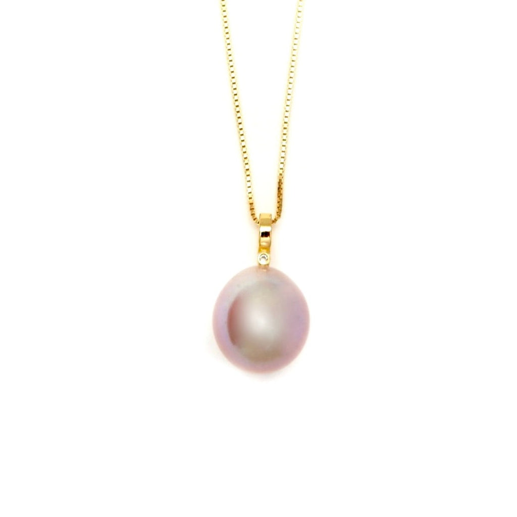 my pink pearl pendant necklace