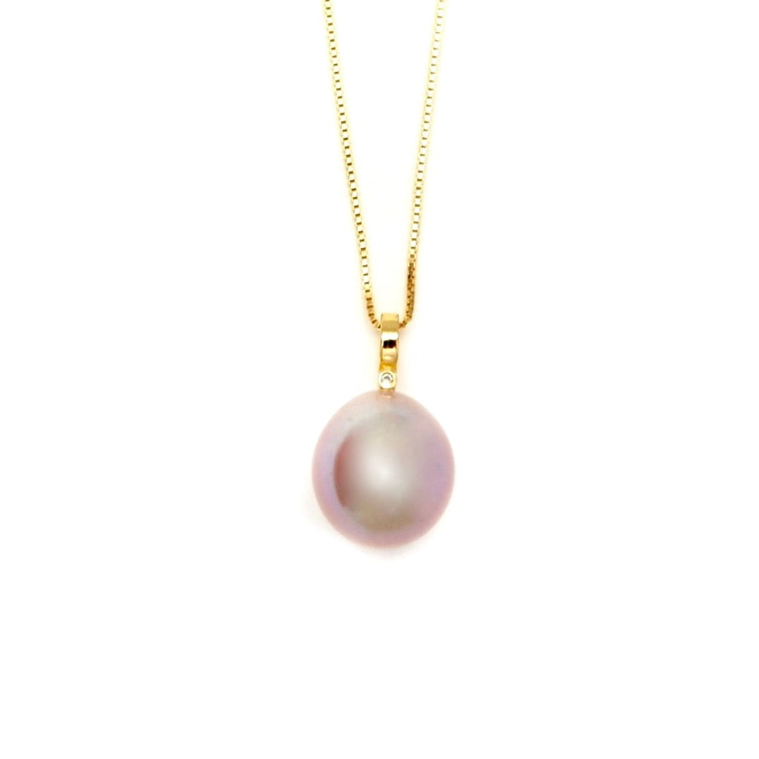 my pink pearl pendant necklace