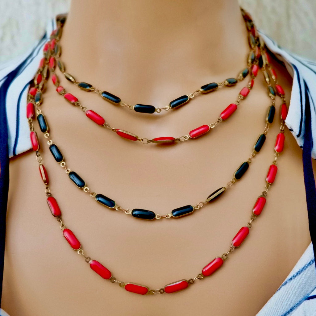 my vintage enamel necklace
