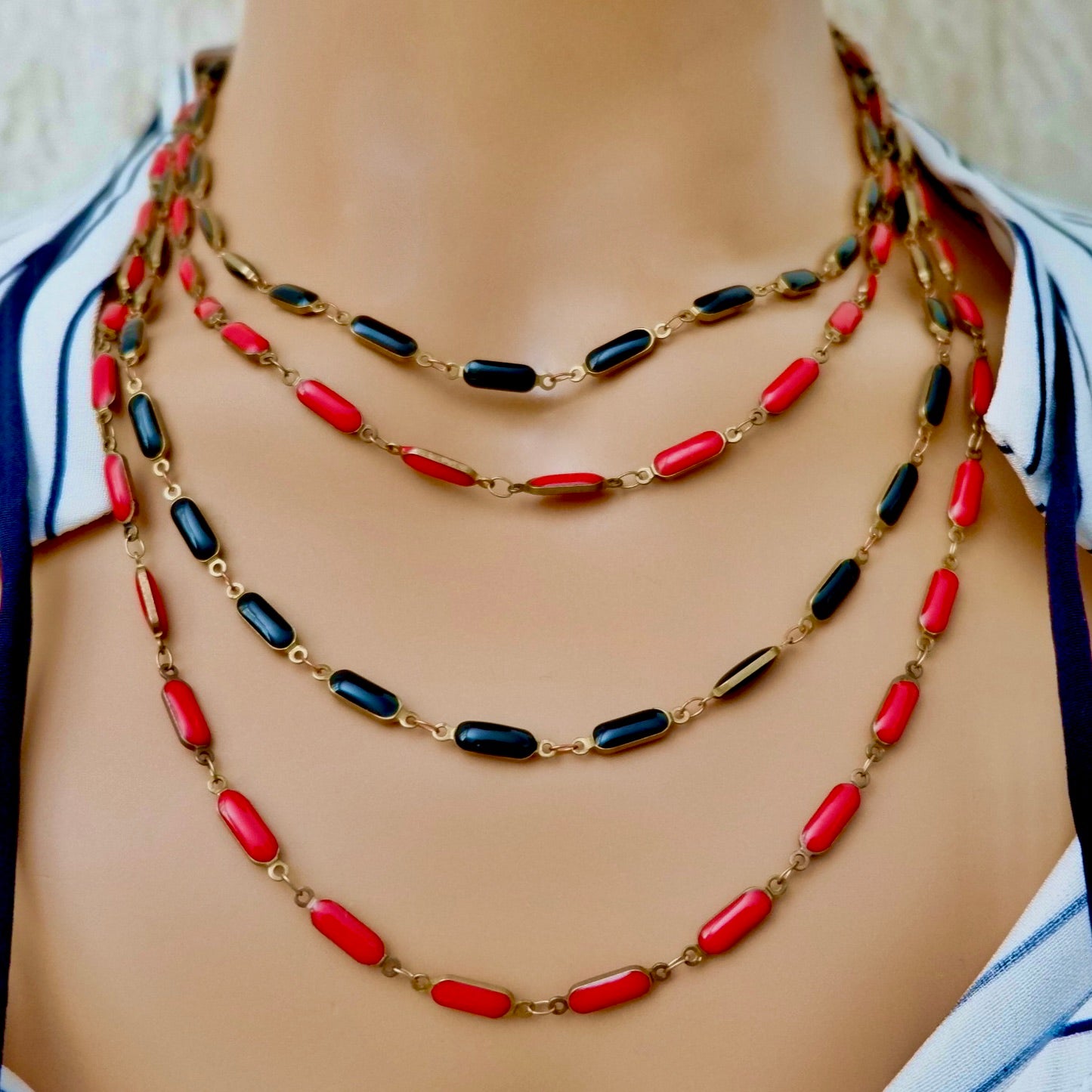my vintage enamel necklace