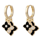 3 dangling clover earrings