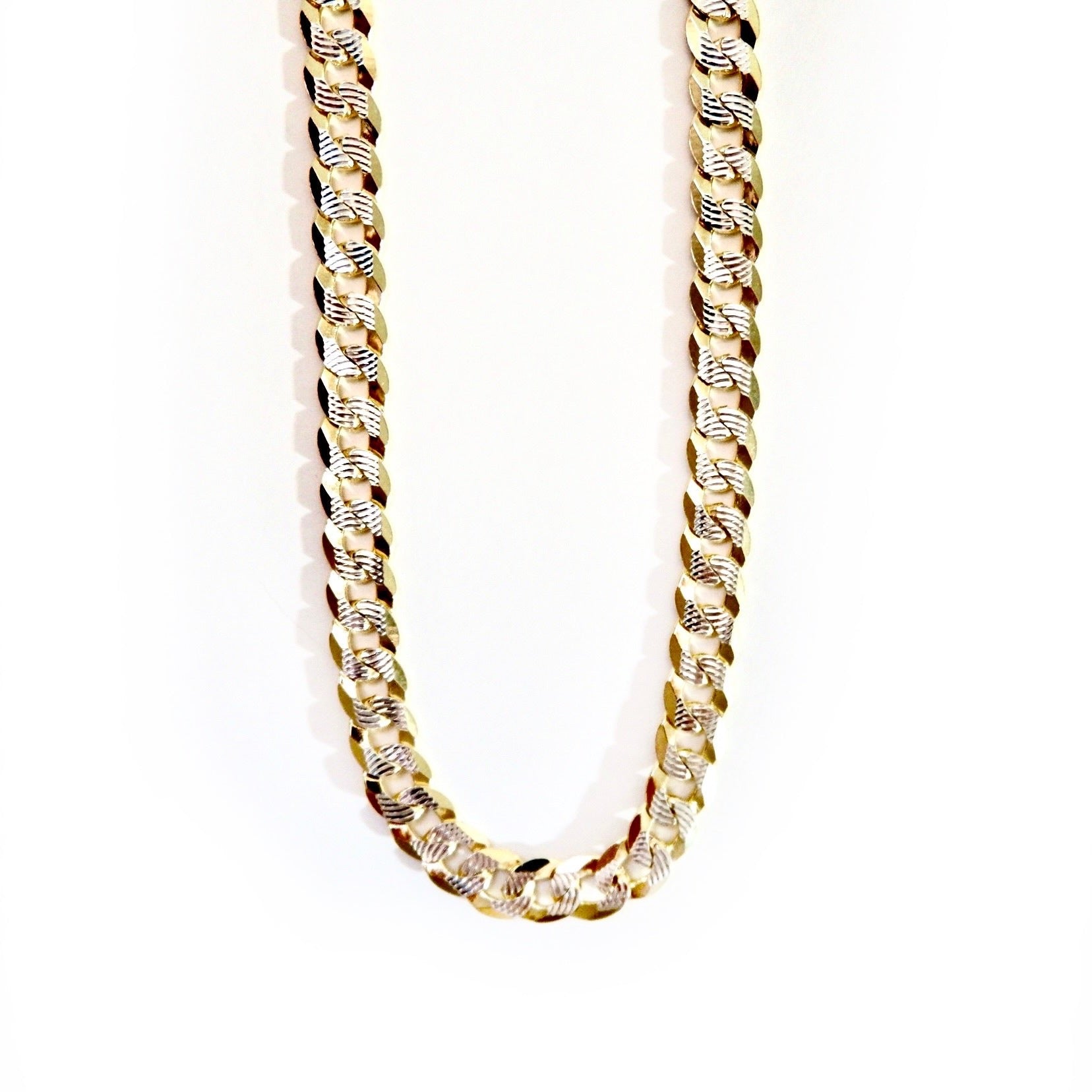 flat cubano mens necklace