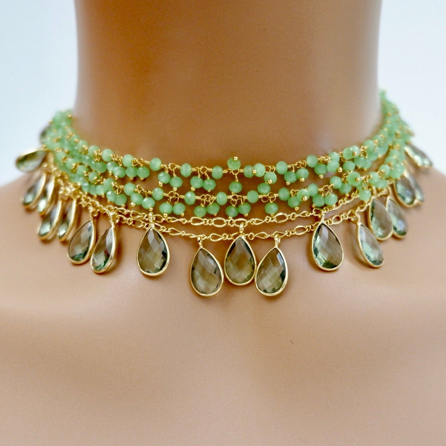 sweet sea green necklace