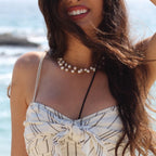 rock n roll pearls choker necklace