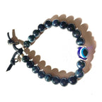 blue evil eye mens bracelet