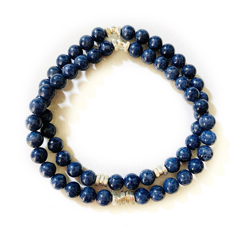 sapphire duo mens bracelet