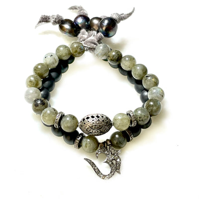 vintage labradorite bracelet